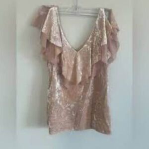 WHBM Large Velvet Blouse Holiday Party New Year's